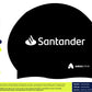 GORRA DE SILICON AQUA ZONE LISA NEGRA CON DOS LOGOS SANTANDER