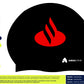 GORRA DE SILICON AQUA ZONE LISA NEGRA CON DOS LOGOS SANTANDER